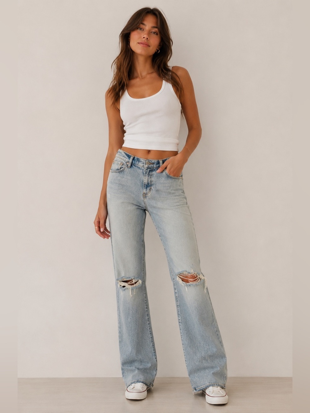 Abercrombie & Fitch Light Blue- Baggy Low Rise Jeans